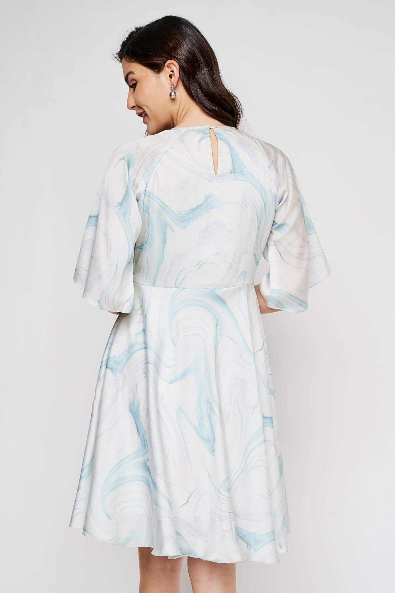 Multi Color Abstract Curved Dress, Multi Color, image 5